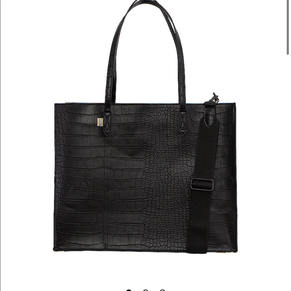 Beis black work tote